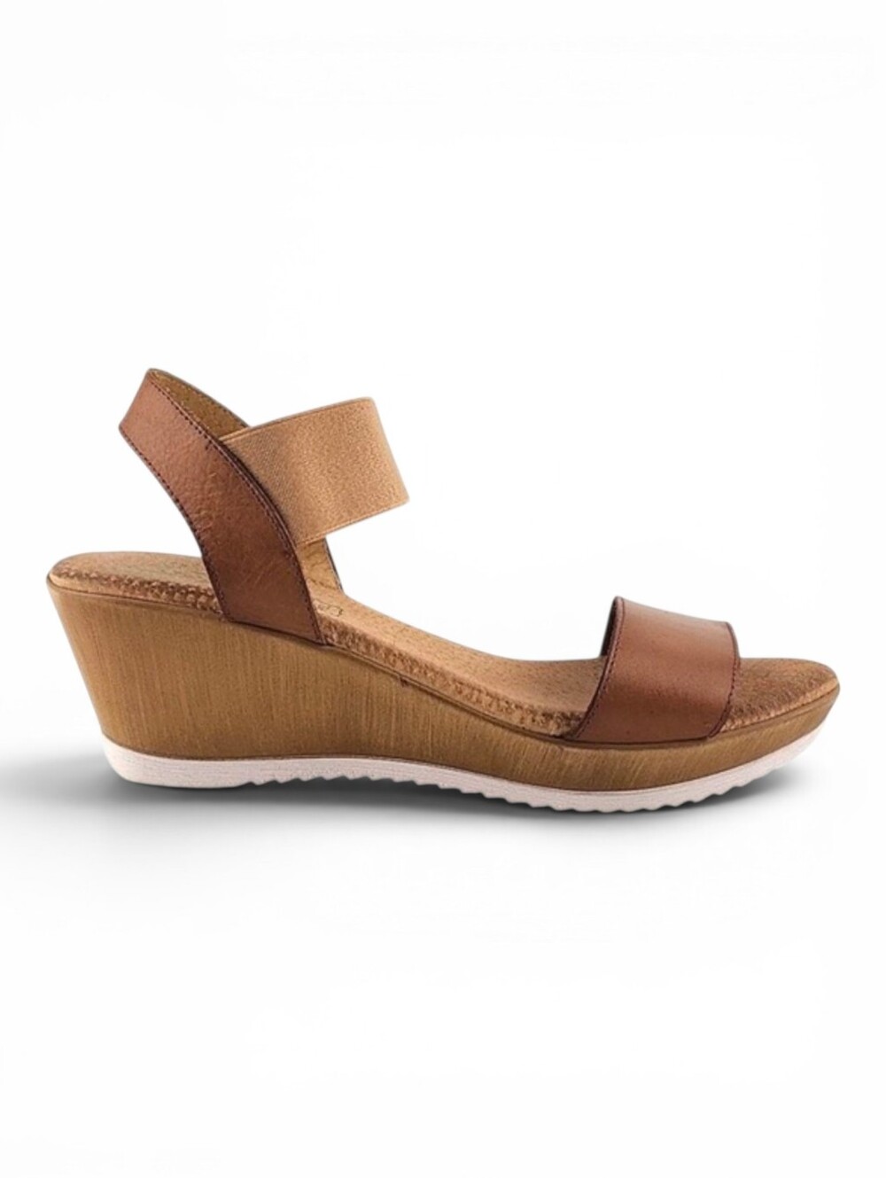 dsd Women's Wedge Sandals Tan Leather Strap Sandals Comfort Lightweight 38